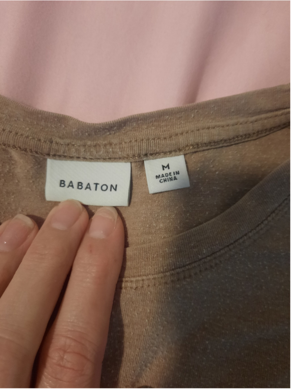 Women's Babaton Long Sleeve Tee M Brown - Picture 3 of 6